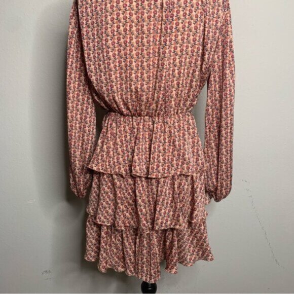 NWT Maje Rilivate Floral Print Tiered Mini Dress - Picture 14 of 17